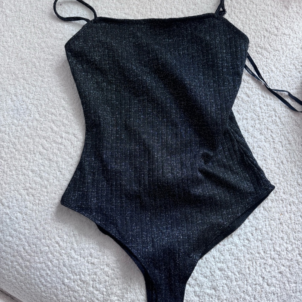 Black and silver bodysuit